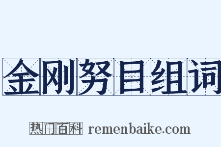 金刚努目组词是什么意思的图片